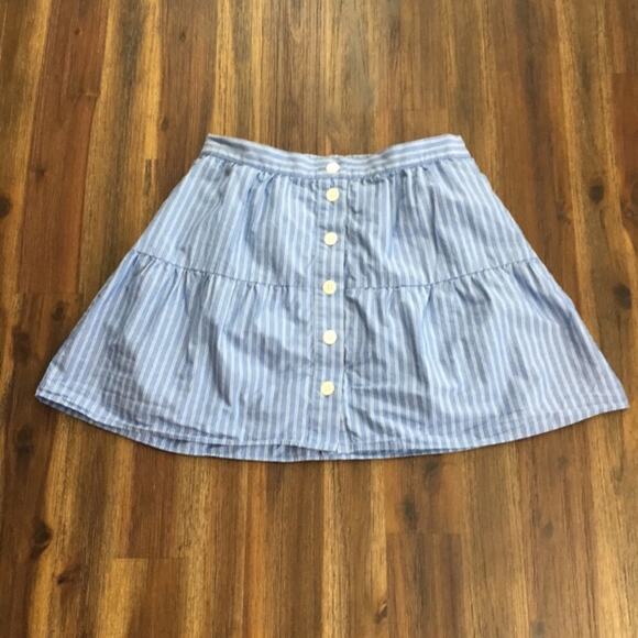 Madewell Bistro Sky Blue Striped Mini Skirt - Picture 3 of 6